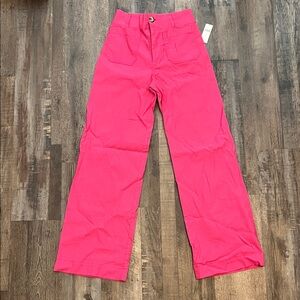 Anthropologie Bright Pink Wide Leg Pants